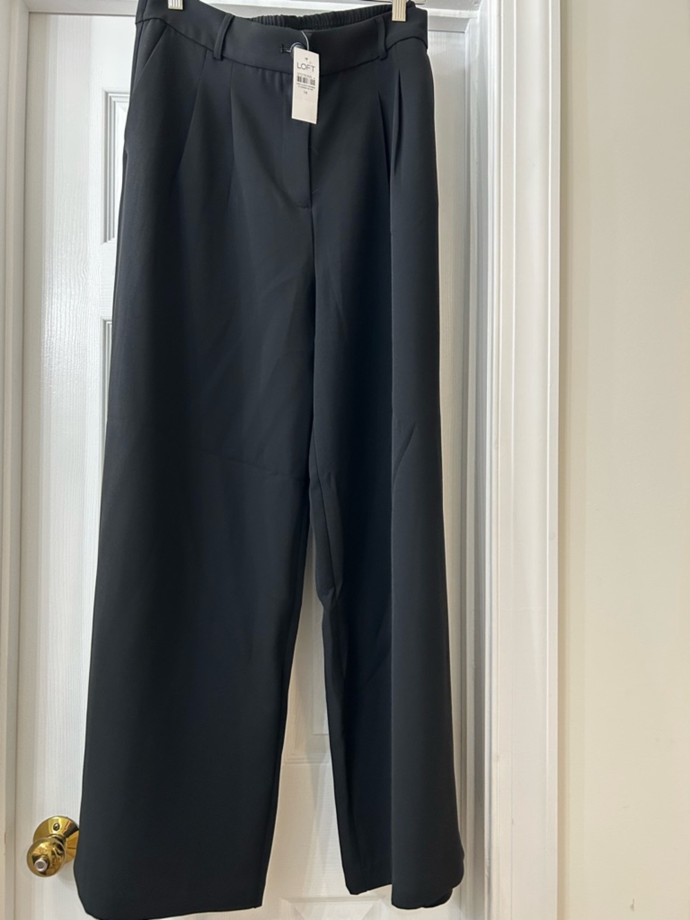 LOFT Black Versa Crepe Drape Palazzo Pant NWT